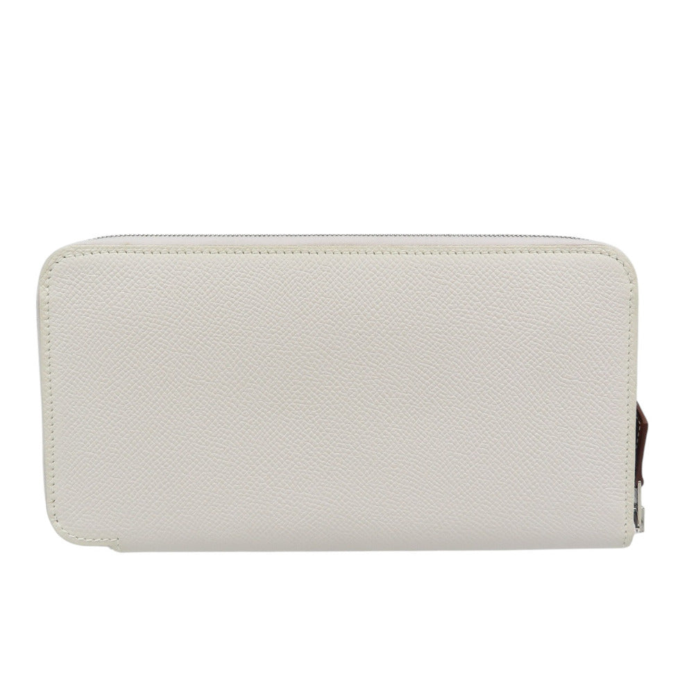 美品 エルメス ラウンドファスナー アザップ シルクイン ロング B刻印 ヴォーエプソン シルバー金具 グリパール ルビー 長財布 0579【中古】HERMES