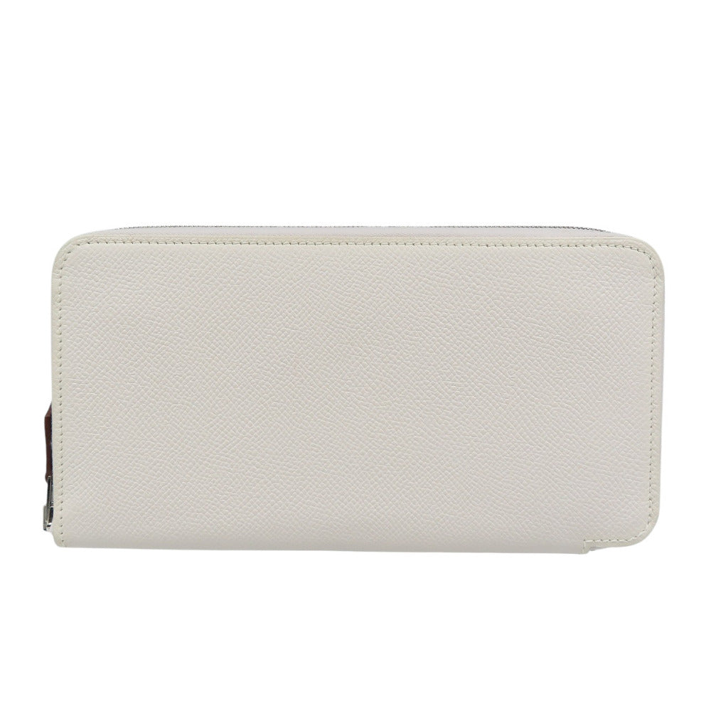 美品 エルメス ラウンドファスナー アザップ シルクイン ロング B刻印 ヴォーエプソン シルバー金具 グリパール ルビー 長財布 0579【中古】HERMES