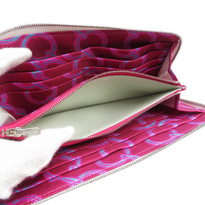 美品 エルメス ラウンドファスナー アザップ シルクイン ロング B刻印 ヴォーエプソン シルバー金具 グリパール ルビー 長財布 0579【中古】HERMES