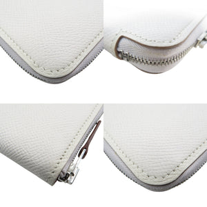 美品 エルメス ラウンドファスナー アザップ シルクイン ロング B刻印 ヴォーエプソン シルバー金具 グリパール ルビー 長財布 0579【中古】HERMES