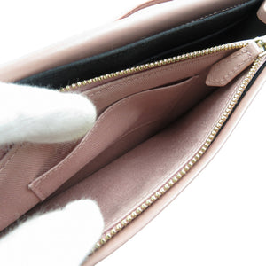 未使用 ポールスミス ハート レザー ゴールド金具 ピンク ショルダーウォレット 長財布 0594【中古】Paul Smith