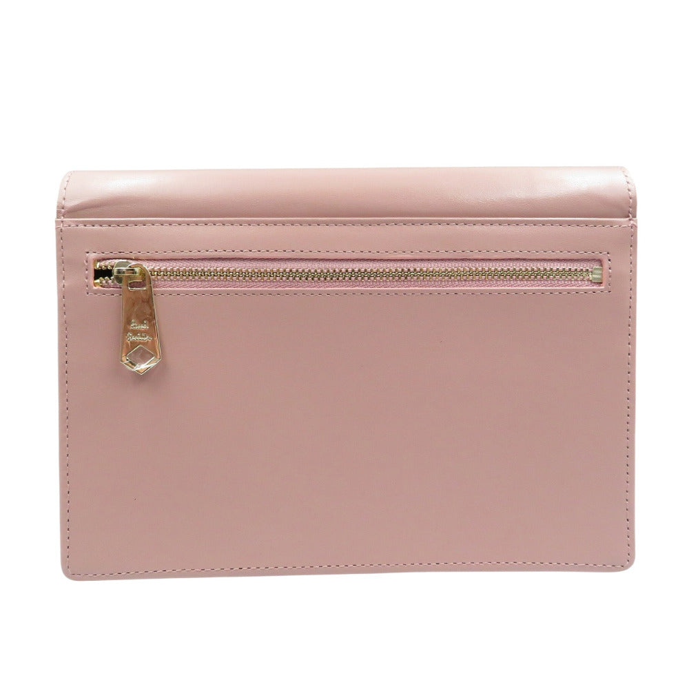 未使用 ポールスミス ハート レザー ゴールド金具 ピンク ショルダーウォレット 長財布 0594【中古】Paul Smith