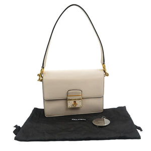 美品 ドルチェアンドガッバーナ レザー ゴールド金具 ベージュ セミショルダー ワンショルダーバッグ 0613【中古】DOLCE&GABBANA