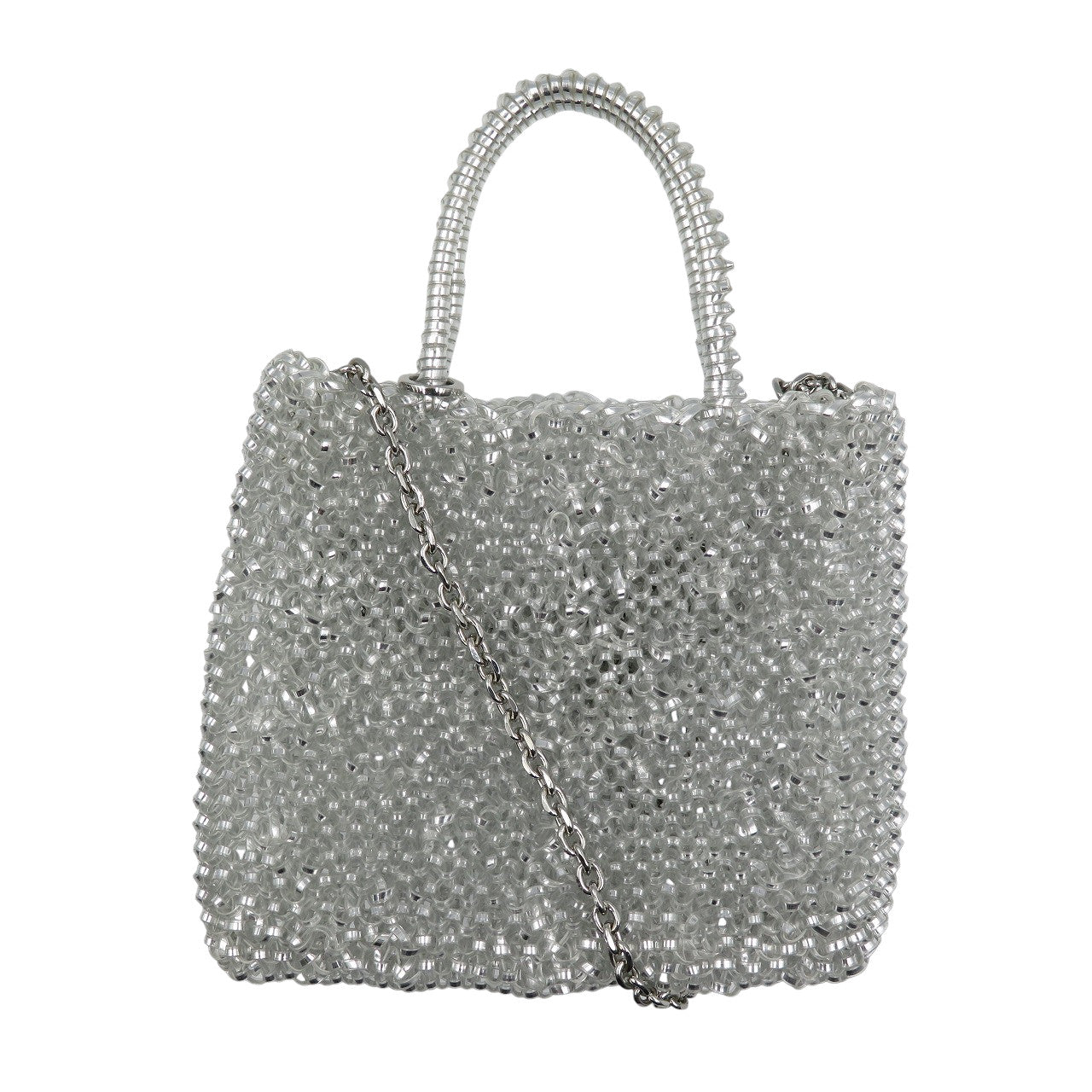 未使用 アンテプリマ スタンダード ミニアトゥーラ PB21F12045 ワイヤー PVC シルバー金具 シルバー 2WAY ハンドバッグ ショルダーバッグ 0627【中古】ANTEPRIMA