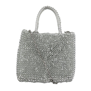 未使用 アンテプリマ スタンダード ミニアトゥーラ PB21F12045 ワイヤー PVC シルバー金具 シルバー 2WAY ハンドバッグ ショルダーバッグ 0627【中古】ANTEPRIMA