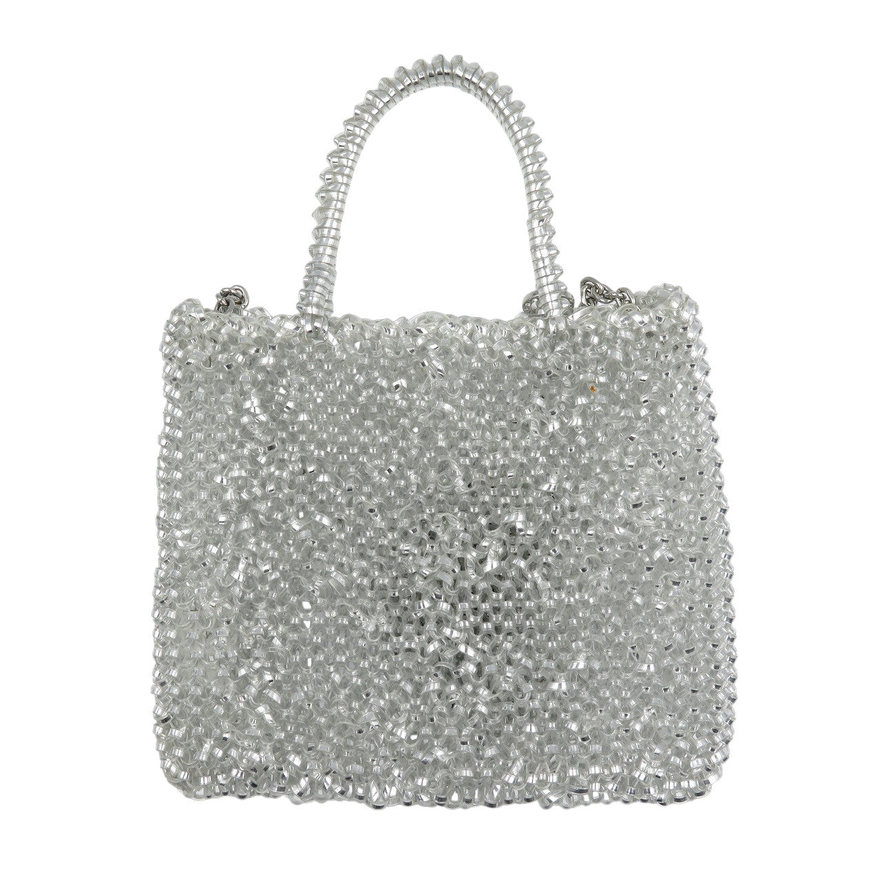 未使用 アンテプリマ スタンダード ミニアトゥーラ PB21F12045 ワイヤー PVC シルバー金具 シルバー 2WAY ハンドバッグ ショルダーバッグ 0627【中古】ANTEPRIMA