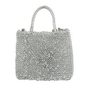 未使用 アンテプリマ スタンダード ミニアトゥーラ PB21F12045 ワイヤー PVC シルバー金具 シルバー 2WAY ハンドバッグ ショルダーバッグ 0627【中古】ANTEPRIMA