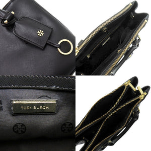 美品 トリーバーチ 2WAY ロビンソン マイクロジップトート レザー ゴールド金具 ブラック 黒 ハンドバッグ 0630【中古】Tory Burch