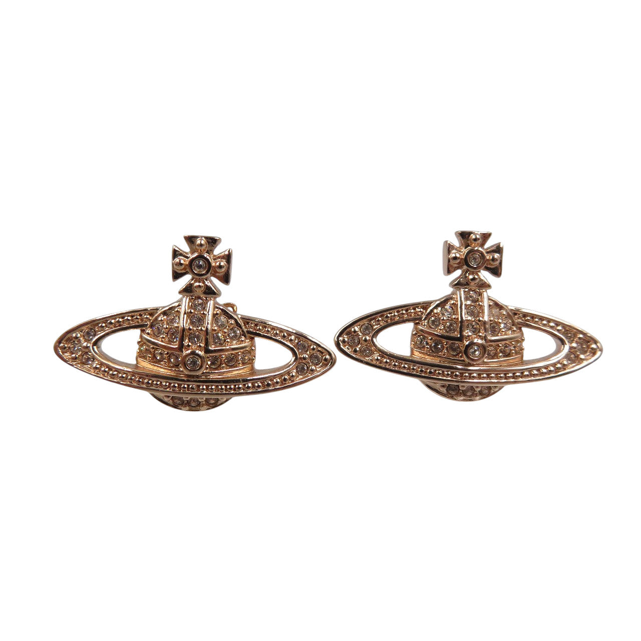 未使用 ヴィヴィアンウエストウッド オーブ メタル ピンクゴールド ピアス 0649【中古】Vivienne Westwood