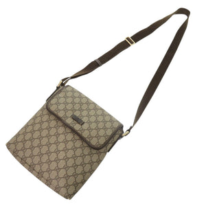 グッチ 223666 GGスプリーム ブラウン ショルダーバッグ 0655【中古】GUCCI