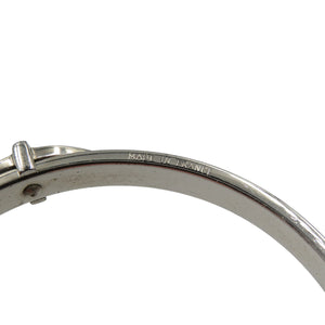 エルメス ベルトモチーフ メタル シルバー ブラック バングル 0659【中古】HERMES
