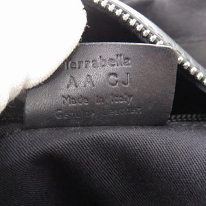 美品 バリー レザー ブラック ストライプ トートバッグ 黒 0663【中古】BALLY メンズ