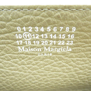 未使用 メゾンマルジェラ 4ステッチ S56UI0110 レザー シルバー金具 ベージュ ラウンドファスナー 長財布 0666【中古】Maison Margiela