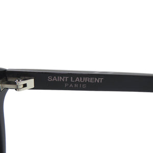 美品 イヴ サンローラン フルリム ラウンド サングラス 伊達メガネ アイウェア SL356 アセテート ブラック 0667【中古】YVES SAINT LAURENT