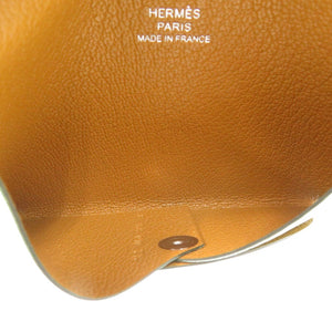 新品同様 エルメス カルヴィ シェーブル ヴェールクリケット シルバー金具 B刻印(2023年製) カードケース 緑 0698【中古】HERMES