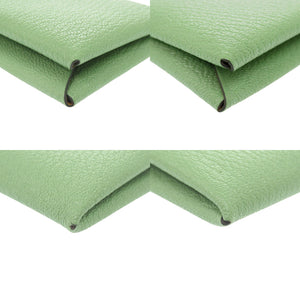 新品同様 エルメス カルヴィ シェーブル ヴェールクリケット シルバー金具 B刻印(2023年製) カードケース 緑 0698【中古】HERMES