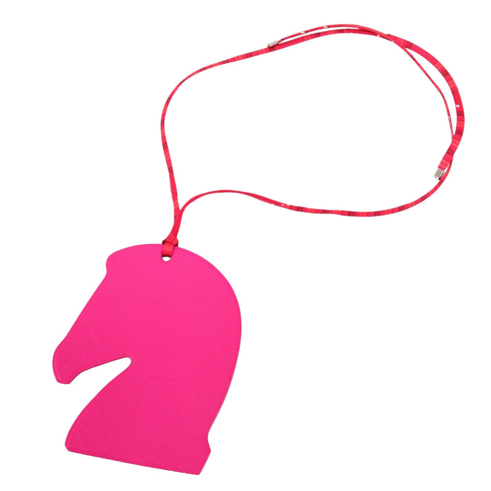 美品 エルメス プティアッシュ サマルカンド シェーブル ヴォースイフト ローズパープル オレンジ バッグチャーム キーホルダー 0717【中古】HERMES