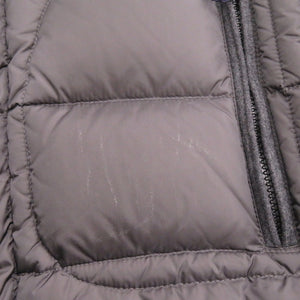 美品 モンクレール RYAN GIUBBOTTO フード付きダウン B20914139285 ナイロン 牛革 サイズ3 グレー ダウンブルゾン 0731【中古】MONCLER メンズ