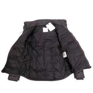 美品 モンクレール RYAN GIUBBOTTO フード付きダウン B20914139285 ナイロン 牛革 サイズ3 グレー ダウンブルゾン 0731【中古】MONCLER メンズ