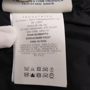 美品 モンクレール RYAN GIUBBOTTO フード付きダウン B20914139285 ナイロン 牛革 サイズ3 グレー ダウンブルゾン 0731【中古】MONCLER メンズ