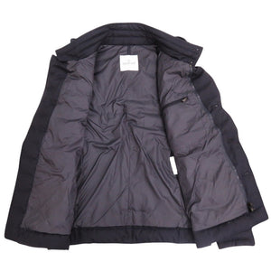 美品 モンクレール ROUX GIUBBOTTO 420914180800 ダウン フェザー サイズ2 ネイビー ダウンジャケット 0733【中古】MONCLER