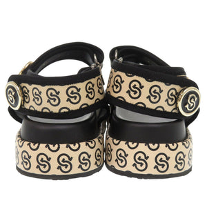 美品 サルヴァトーレフェラガモ ロゴ ガンチーニ レザー ベージュ サイズ7 サンダル 0769【中古】Salvatore Ferragamo