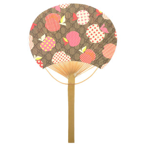 グッチ アップル ハート GG うちわ ベージュ 0772 【中古】 GUCCI