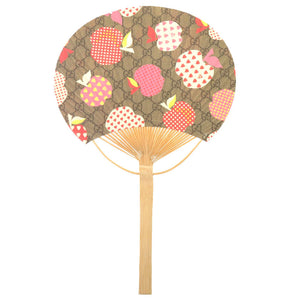 グッチ アップル ハート GG うちわ ベージュ 0772 【中古】 GUCCI