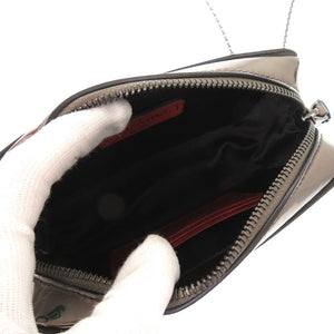 新品同様 ヴァレンティノ ガラヴァーニ ロックスタッズ スパイク エナメル ガンメタリック ショルダーバッグ 0777【中古】Valentino Garavani