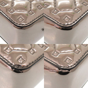 新品同様 ヴァレンティノ ガラヴァーニ ロックスタッズ スパイク エナメル ガンメタリック ショルダーバッグ 0777【中古】Valentino Garavani