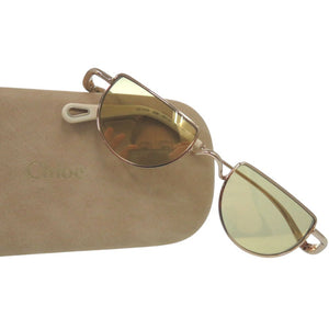 美品 クロエ CE158S 856 140 サングラス メタル ローズゴールド 0781【中古】Chloe
