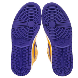 未使用品 ナイキ エアジョーダン1 ミッド レイカーズ 554724 708 レザー イエロー 28cm スニーカー 0786【中古】NIKE メンズ