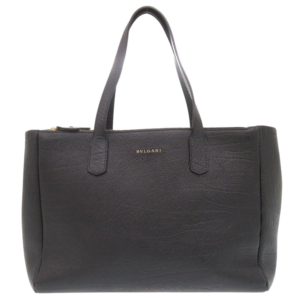 美品 ブルガリ レザー 284477 ブラック ハンドバッグ トートバッグ 黒 0791【中古】BVLGARI
