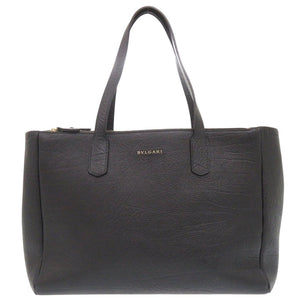 美品 ブルガリ レザー 284477 ブラック ハンドバッグ トートバッグ 黒 0791【中古】BVLGARI
