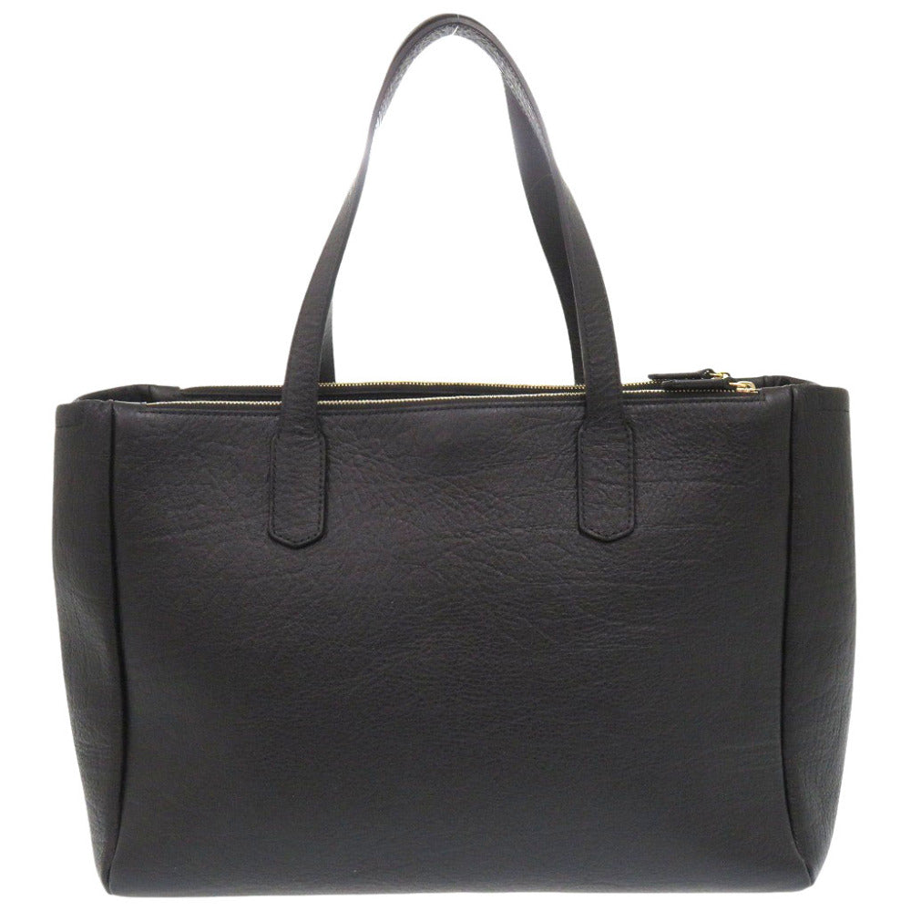 美品 ブルガリ レザー 284477 ブラック ハンドバッグ トートバッグ 黒 0791【中古】BVLGARI