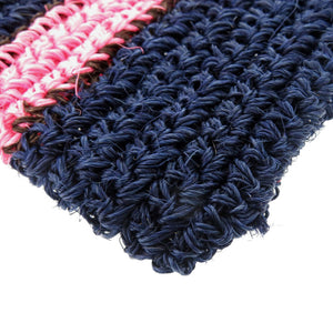 新品同様 マルニ フィケクロシェ SHMH0014A1 パナマ ピンク ネイビー トートバッグ 0792【中古】MARNI