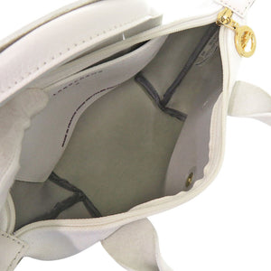 ロンシャン ル プリアージュ ナイロンキャンバス ホワイト 2wayハンドバッグ 白 0807【中古】Longchamp