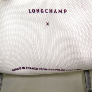 ロンシャン ル プリアージュ ナイロンキャンバス ホワイト 2wayハンドバッグ 白 0807【中古】Longchamp