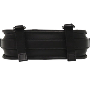 美品 バーバリー レオパード レザー ブラック/オレンジ ショルダーバッグ 黒 0843【中古】BURBERRY