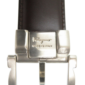 美品 サルヴァトーレフェラガモ リバーシブル ガンチーニ 67-1043 レザー ブラック ベルト 0851【中古】Salvatore Ferragamo メンズ