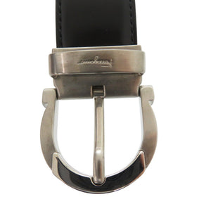 美品 サルヴァトーレフェラガモ リバーシブル ガンチーニ 67-1043 レザー ブラック ベルト 0851【中古】Salvatore Ferragamo メンズ