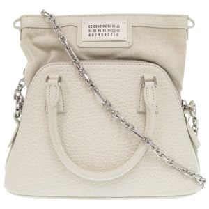 新品同様 メゾン マルジェラ 5AC マイクロ S56WG0081 レザー グレージュ 2WAY ショルダーバッグ 0899【中古】Maison Margiela