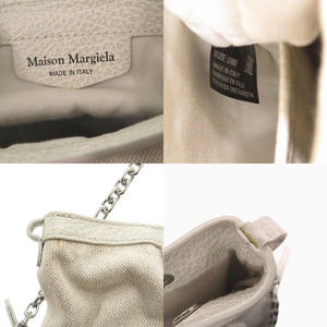 新品同様 メゾン マルジェラ 5AC マイクロ S56WG0081 レザー グレージュ 2WAY ショルダーバッグ 0899【中古】Maison Margiela