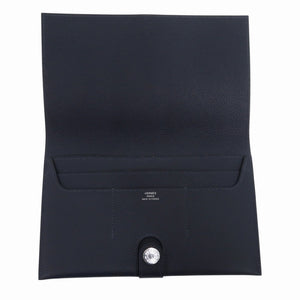 新品同様 エルメス R.M.S トゥタンマン エバーカラー ブルーニュイ B刻印(2023年製) 長財布 0912【中古】HERMES