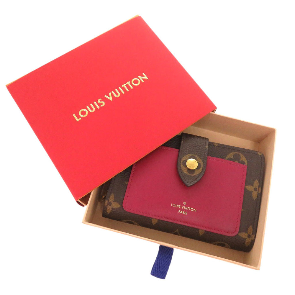 美品 ルイ ヴィトン ポルトフォイユ ジュリエット モノグラム M69433 フューシャ 二つ折り財布 LV 0930【中古】LOUIS VUITTON