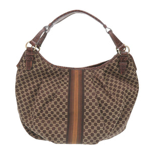 新品同様 セリーヌ マカダム キャンバス ワンショルダー ハンドバッグ ブラウン 0955【中古】CELINE