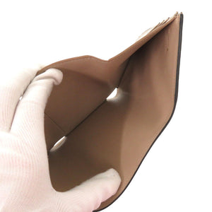 新品同様 ロエベ アナグラム パーティカル ウォレット スモール ぺブルグレインカーフ C821S33X01 サンド 三つ折り財布 0958【中古】LOEWE