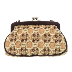 新品同様 プラダ がま口ポシェット トライアングルロゴ BT0323 ポリエステル ナイロン ベージュ ショルダーバッグ 0967【中古】PRADA