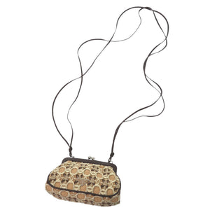 新品同様 プラダ がま口ポシェット トライアングルロゴ BT0323 ポリエステル ナイロン ベージュ ショルダーバッグ 0967【中古】PRADA