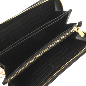 新品同様 ルイ ヴィトン モノグラム エンボス ジッピーウォレット M81510 ICチップ ラムレザー ノワール ラウンドファスナー 長財布 LV 0997【中古】LOUIS VUITTON